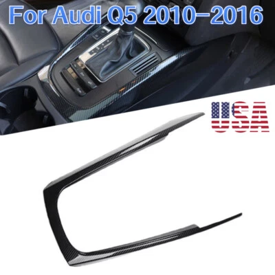 2010-2016 Carbon Fiber LHD Gear Panel Decoration Frame Cover Trim For Audi Q5 Foto 1 de 4