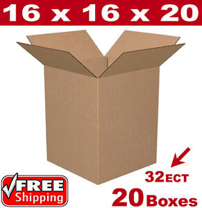20 - 16x16x20 Cardboard Boxes Mailing Packing Shipping Box Corrugated Carton