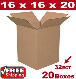 20 - 16x16x20 Cardboard Boxes Mailing Packing Shipping Box Corrugated Carton - Picture 1 of 1