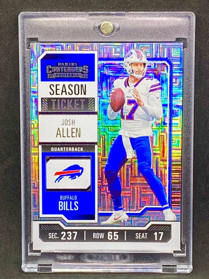 Josh Allen RARO MOJO BOLETO REFRACTOR TARJETA DE INVERSIÓN SSP PANINI BILLS MVP COMO NUEVO Foto 1 de 2