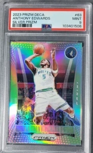 2023-24 Panini Prizm Deca Silver #63 Anthony Edwards - Picture 1 of 2