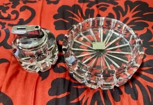 Mikasa Lead Crystal Germany Glass Ashtray & Lighter Set - Picture 1 of 5