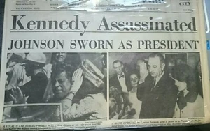 Original New York Herald Tribune Nov 1963 Kennedy Assassinated, Johnson Sworn As - Picture 1 of 8
