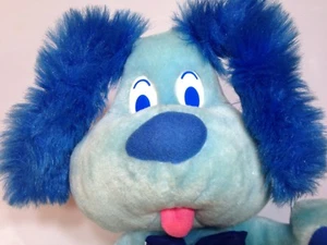 Goffa Vintage Plush Blue Dog Puppy Pooch 16" inch Stuffed Animal Hound Bow Tie - Picture 1 of 9