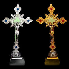 Church Relics Figurines Night Light Crucifix Jesus Christ Cross Catholic Antique