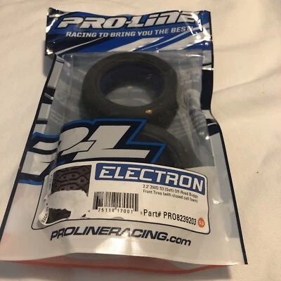 Pro-Line Electron 2.2" 2WD Front Buggy Tires (2) (S3) [PRO8239-203] Open Box - Image 1 of 4