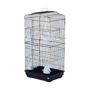Bird Cage Parrot Cockatiel Aviary Pet Stand-alone Budgie Perch Castor 93cm Black - Picture 1 of 6