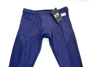N2N Bodywear Size L Galaxy X Tights - Navy Blue - Sheer Leg Panels - Picture 1 of 14