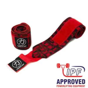 Strength Shop Thor Handgelenkwraps - rot tarnfarben - IPF ZUGELASSEN Powerlifting - Bild 1 von 2
