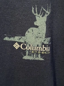 Columbia Men’s Shirt Harvest Days Long Sleeve Sz Large Deer Hunting Blue - Picture 1 of 5