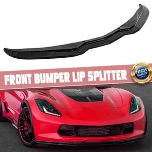 For C7 Corvette C7 Z06 & GS Stage 2 Front Bumper Lip Spoiler Splitter 2014~2019 - Picture 1 of 13