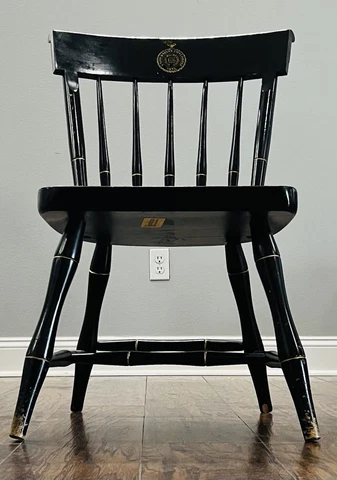 Black Distressed Nichols & Stone Armchair / Chair  Albany Medieval Seal Hardwood Cover