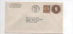 United States entire U481 and 684 Salt Lake City Utah to Cleveland Ohio lot d - Picture 1 of 2