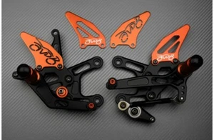 Estriberas Retrasadas AVDB Naranjas KAWASAKI ZX6R ZX-6R ZX6-R ZX600R 2009-2012 - Imagen 1 de 6