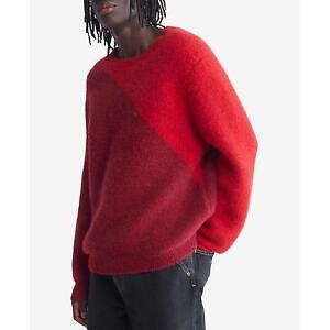 Calvin Klein Men's Colorblocked Crewneck Sweater Red XLARGE