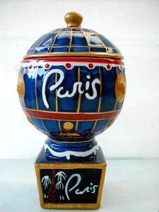 * BOITE GOBELET EN PORCELAINE MONTGOLFIERE CASINO PARIS LAS VEGAS 22 cm - Imagen 1 de 7