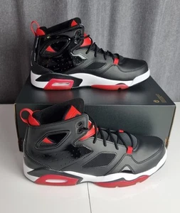 Nike Air Jordan nere e rosse Flight Club 91 scatola non ha led taglia UK 10 - Foto 1 di 8
