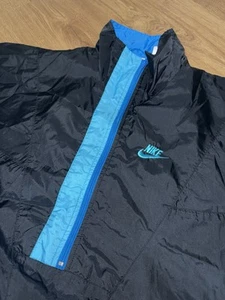 Vintage Nike Windbreaker Jacket Pants Men's M Colorblock Half Zip 80’s 90’s Blue - Picture 1 of 10