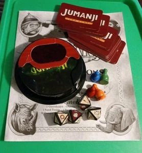 Jumanji Gioco Cardinale Pezzi Pedine Legno Salvataggio Die Istruzioni Carte Visualizzatore - Foto 1 di 1