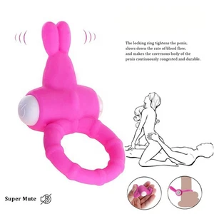 Vibrating Cock Ring Mens Clitoral Vibrator Men Penis Sex Toys For Male Couples - Picture 1 of 8