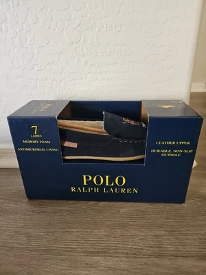 Polo Ralph Lauren Polo Esquí Oso Gamuza Zapatilla Azul Talla 7w Foto 1 de 2
