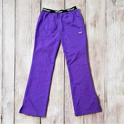 Pantalones Médicos Grises Anatomía Talla Pequeña Aubrey 3 Bolsillos Tiro Bajo Pierna Acampanada Púrpura Foto 1 de 4