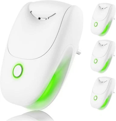 Paquete de 4 purificadores de aire enchufables de iones negativos silenciosos removedor de humo de polvo de 2 velocidades Foto 1 de 4