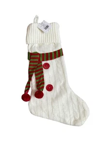 Hobby Lobby Christmas Stocking White Whimsical BoxM - Picture 1 of 3