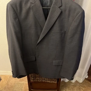 Stafford Tailored 52R Wool Blend Blazer Jacket Gray - Picture 1 of 3