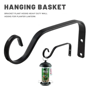 1/2PCS Flower Pot Hanger Garden Wall Hanging Rack Iron Holder Plant Bracket - Picture 1 of 13