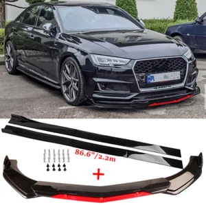Spoiler spada spoiler anteriore + minigonne laterali 86.6" per Audi A4 S-Line S4 B9 - Foto 1 di 18