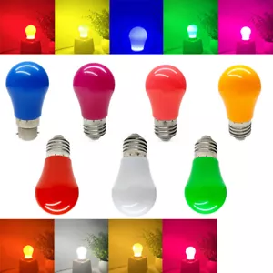 LED Light Pear Shaped Bulb 2W Multi Color E27 B22 Base Globe Lights Green 220V - Picture 1 of 23