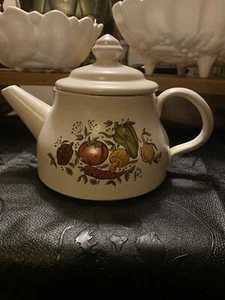 Vintage McCoy Teapot Vegetable And Mushroom Print - Picture 1 of 5
