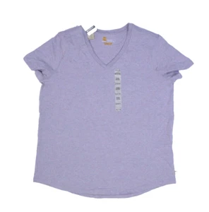 Carhartt Relaxed Fit Short Sleeve Midweight V-Neck T=Shirt Purple Girls XL 16/18 - Picture 1 of 12