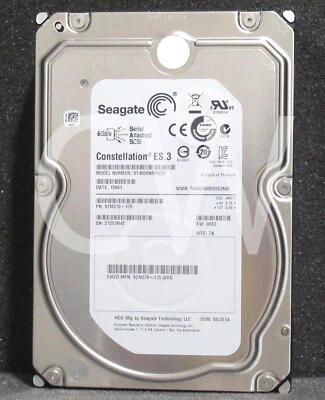 ST4000NM0023 Seagate 9ZM270 4TB 7200RPM 6Gbps  3.5" SAS HDD Hard Drive - Image 1 of 4