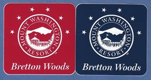(2) BRETTON WOODS NH SKIGEBIET BERG SNOWBOARD AUFKLEBER DECALS - Bild 1 von 1