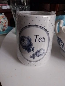 Brand New Katie Alice Vintage Indigo Ceramic Tea Jar NO LID Replacement Spare - Picture 1 of 3