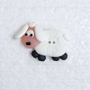 JHB Realistic Sheep Button 30mm Novelty 2 Hole Farm Animal Fun Sewing Art Crafts