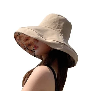 Women's Floral Print Reversible Bucket Fishing Hat UV Sun Protection Wide Bri... - Picture 1 of 5