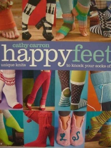 Knitting Pattern Book - HAPPY FEET - to knock your socks off by Cathy Carron VGC - Picture 1 of 2