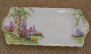 Royal Albert Bone China Greenwood Tree Rectangular Serving Dish 5" x 10" - Picture 1 of 5