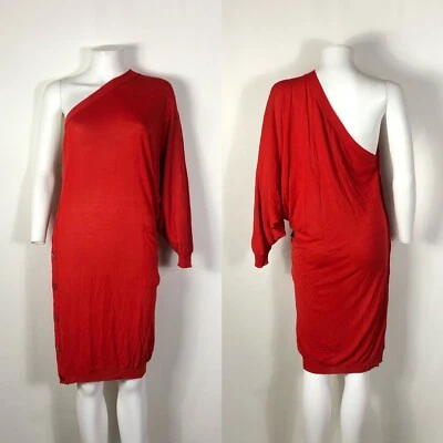 Vtg Jean Paul Gaultier Knit Red Dress M - Image 1 of 4