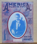 America I Love You - 1905 large sheet music - Phil Jean Barnard photo on cover
