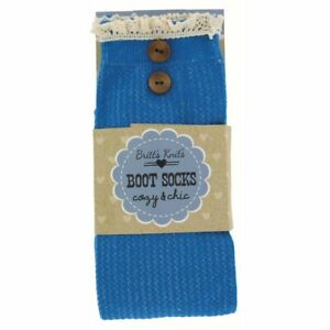 Women's Boot Socks Blue Britt’s Knit’s One Size Fits Most