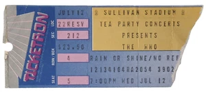 The Who Concert Ticket Stub 7/12/1989 Sullivan Stadium MA - Picture 1 of 2