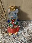 Nutcracker Mouse King Ornament Gold Crown and Trim 