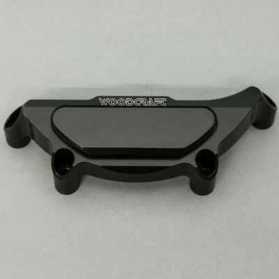 YAMAHA 2017 FZ-10 WOODCRAFT LHS CUBIERTA DEL ESTATOR PROTECTOR DEL MOTOR - PLACA NEGRA Foto 1 de 4