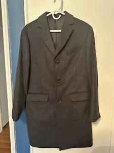 Peter Manning NYC Fulton Wool Cashmere Topcoat In Charcoal Gray Size 4 - Picture 1 of 4