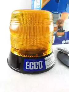 LED Beacon Amber Permanent Mount ECCO 12v 24v 153mm x 143mm Traffic Control - Picture 1 of 11