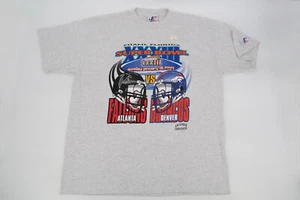 Vintage Logo Athletic Denver Broncos 1999 Super Bowl 33 Gray T-shirt Size XL - Picture 1 of 9